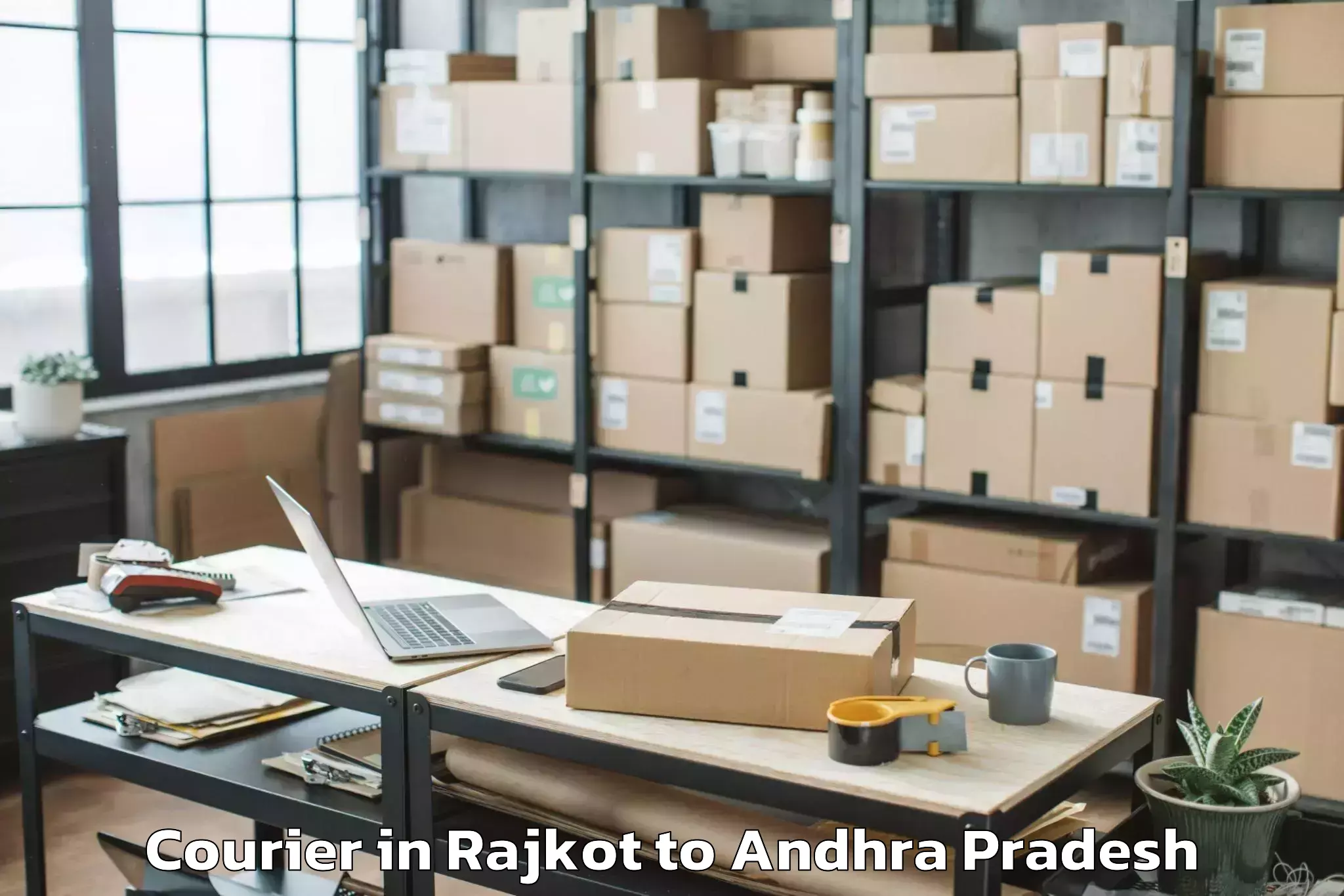 Easy Rajkot to Santhabommali Courier Booking